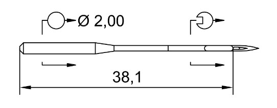 AIGUILLE MACHINE 134-35-S-N° 90-CHROME