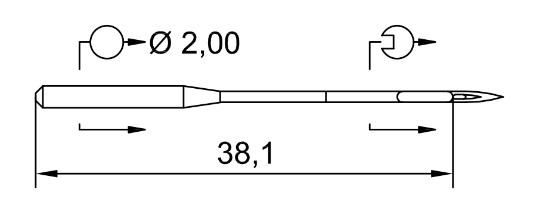 AIGUILLE MACHINE 134-35-SES-N° 80-CHROME