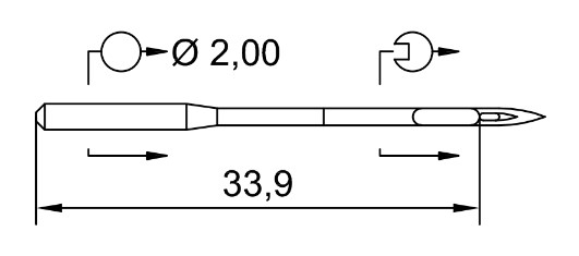 AIGUILLE MACHINE 134-SPI-N° 120-CHROME