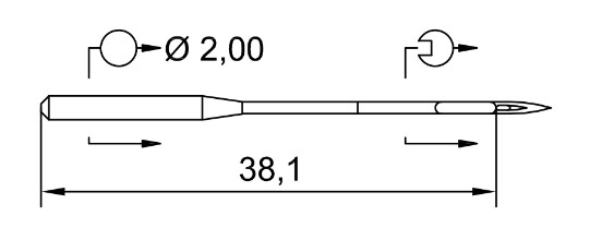 AIGUILLE MACHINE 134-35-R-N° 70-CHROME