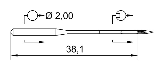 AIGUILLE MACHINE 134-35-RS-N° 70-CHROME