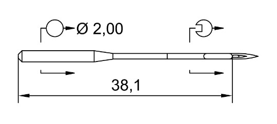 AIGUILLE MACHINE 134-35-SPI-N° 80-CHROME