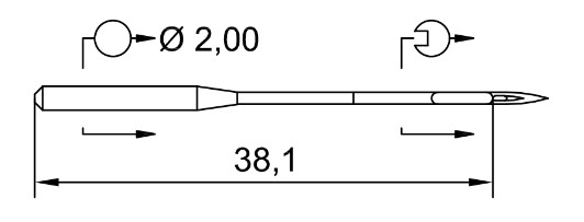 AIGUILLE MACHINE 134-35-RS-N° 110-CHROME