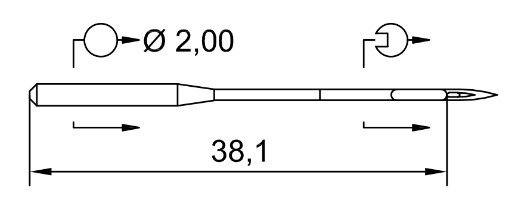 AIGUILLE MACHINE 134-35-RS-N° 120-CHROME