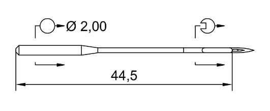 AIGUILLE MACHINE 190-R-N° 180-CHROME