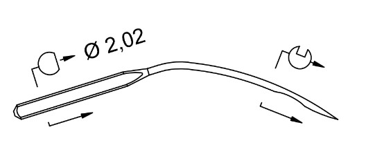 AIGUILLE MACHINE 251 LG-R-N° 65-CHROME