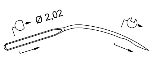 AIGUILLE MACHINE 251 LG-R-N° 90-CHROME