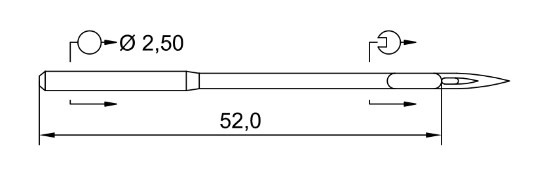 AIGUILLE MACHINE 328-LR-N° 200-CHROME