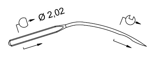 AIGUILLE MACHINE 251 LG-FFG-N° 65-CHROME