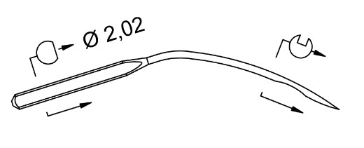 AIGUILLE MACHINE 251 LG-FFG-N° 90-CHROME