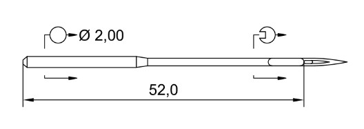 AIGUILLE MACHINE 328-R-N° 130-CHROME