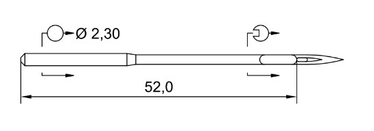 AIGUILLE MACHINE 328-R-N° 160-CHROME