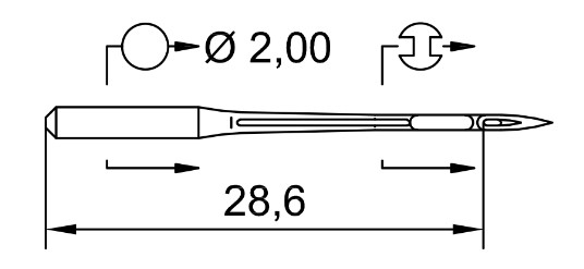 AIGUILLE MACHINE B27-RS-N° 60-CHROME