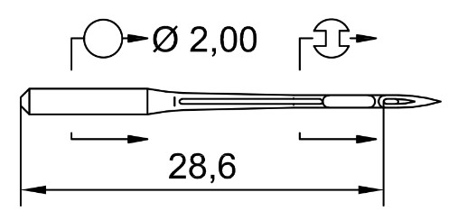 AIGUILLE MACHINE B27-R-N° 60-CHROME