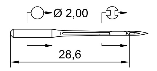 AIGUILLE MACHINE B27-FFG-N° 60-CHROME