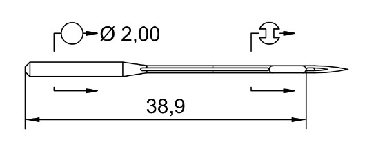 AIGUILLE MACHINE UY 128 GAS-R-N° 70-CHROME