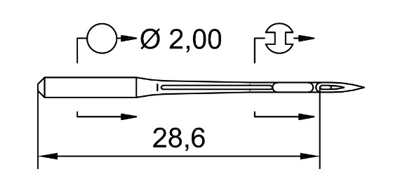 AIGUILLE MACHINE B27-RS-N° 70-CHROME