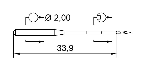 AIGUILLE MACHINE 134 GO-RRT-N° 70-CHROME