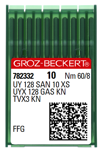 AIGUILLE MACHINE UY 128 SAN 10 XS-FFG-N° 60-CHROME-782332